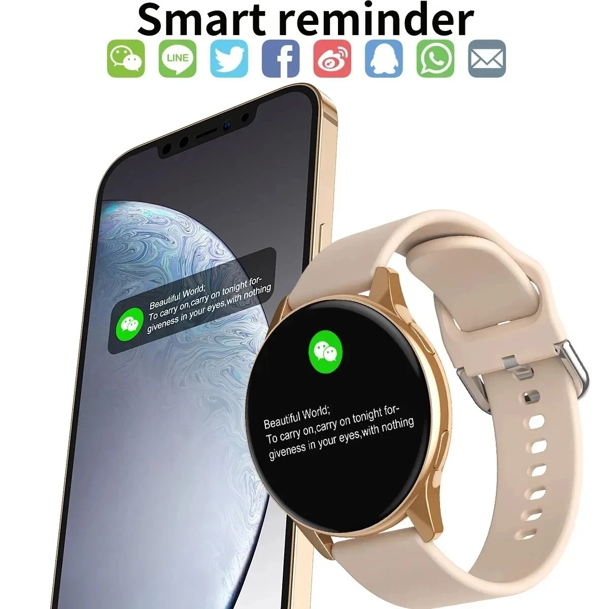 2025 Smart Watch Women Round S - Smartwatch Instagram ulasan dan harga