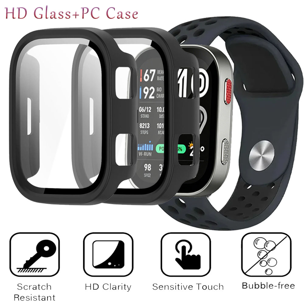 HD Glass+Hard PC Case for Amaz - Amazfit Smartwatch Accessories ulasan dan harga