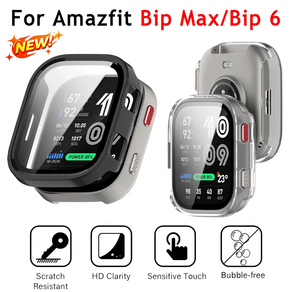 HD Glass+Hard PC Case for Amaz - Amazfit Smartwatch Accessories ulasan dan harga