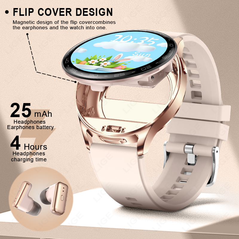 LIGE 2 In 1 TWS Headset Smart  - Smartwatch Headset ulasan dan harga