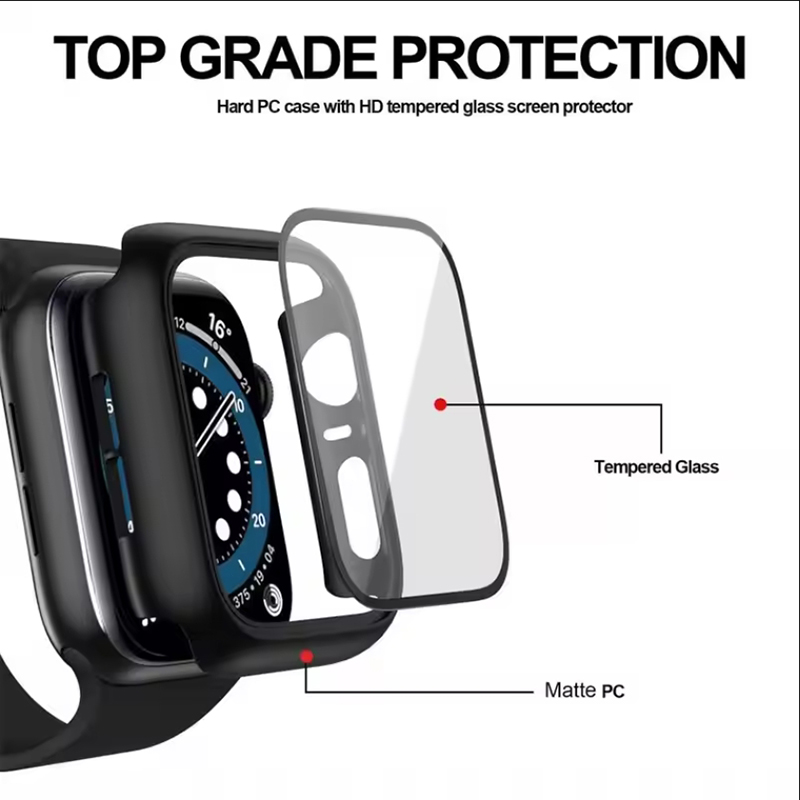 Tempered Glass+Cover For Apple - Smartwatch Case ulasan dan harga