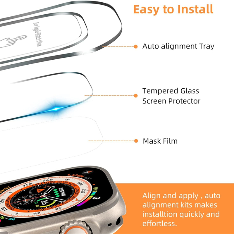 Tempered Glass For Apple Watch - Watch Case Bumper ulasan dan harga