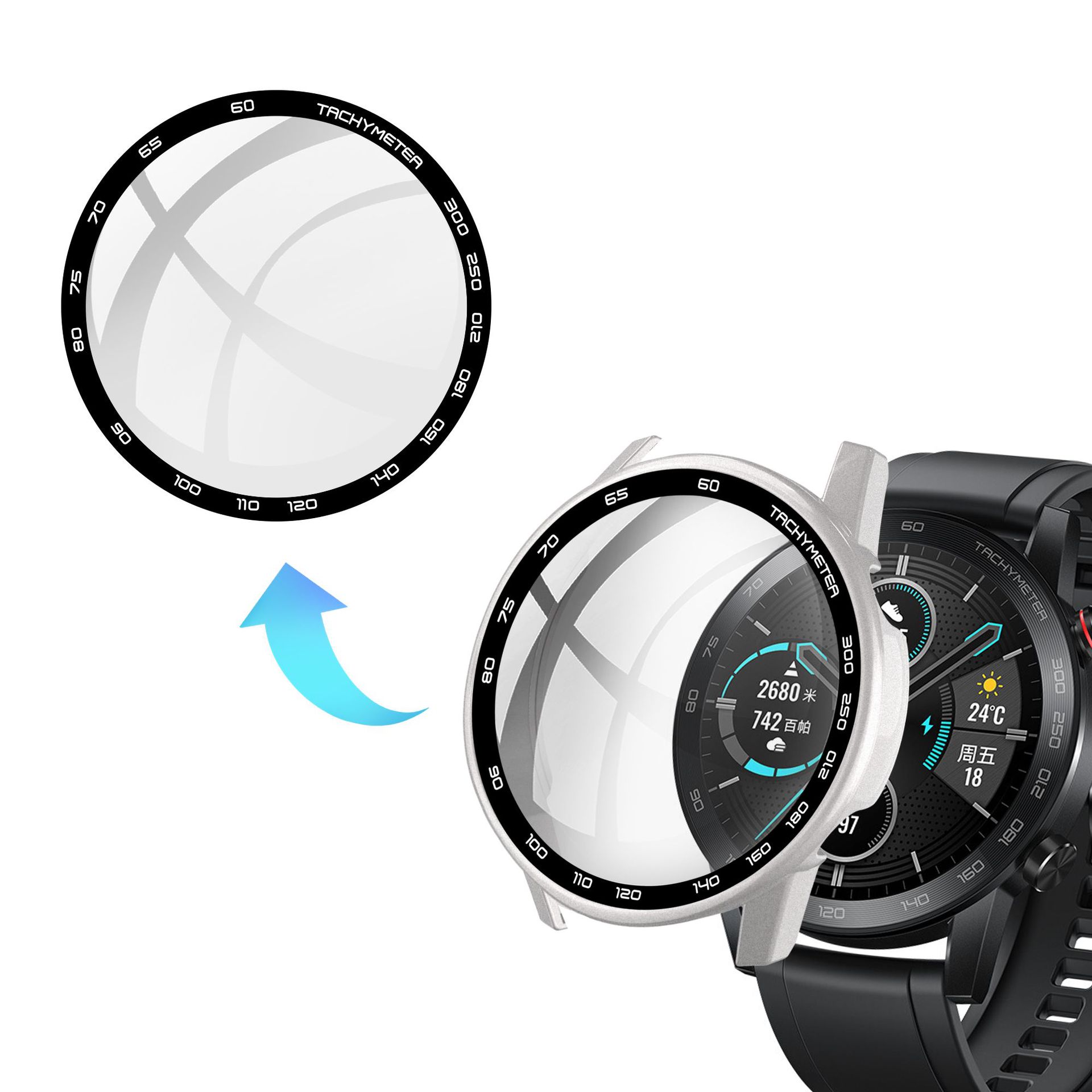 Hard Edge Glass Screen Protect - Motorola Smartwatch Accessories ulasan dan harga