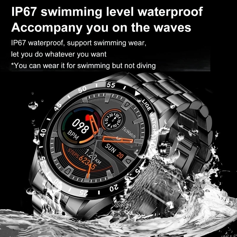 LIGE 2024 Smart Watch Men Full - Smartwatch Instagram ulasan dan harga